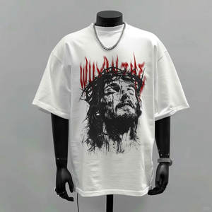 Camisetas de Algodón 100% de 240 g/m², Color Sólido, Básicas para Hombre, OEM/ODM, Logotipo Personalizado, Tallas Grandes, Impresión DTG - Product Image 4