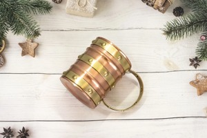 Verre à eau en cuivre à fond plat, style moderne, couleur unie, verre à eau en cuivre personnalisé, verre à eau en cuivre fabriqué en usine - Product Image 5