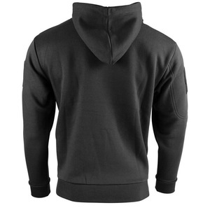 Sweat à capuche zippé contrastant noir et rouge pour homme, tricoté, décontracté, avec poche, coupe classique, pour l'automne - Product Image 4