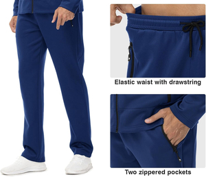 Men's Blue <b>Hooded</b> Tracksuit Full <b>Zip</b> Sweatshirt With Side Pockets Casual Sportswear Regular Fit Polyester Material Autumn Wear - Product Image 5