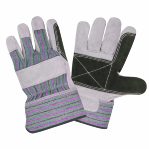 Gants de travail robustes en cuir de vachette pleine fleur pour hommes, paume double lisse renforcée, gants de rigueur polyvalents pour la sécurité industrielle - Product Image 5