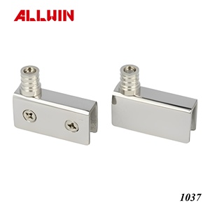 Bisagra de puerta de ducha de vidrio de latón cuadrado montado en la pared - Product Image 5