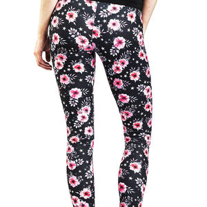 Women High Waist Floral Printed Yoga <b>Leggings</b> Full Length Elastic Waist Gym Workout Pants - Product Image 6