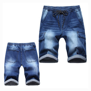 2026 New Arrival High Quality 100% Cotton Casual <b>Jeans</b> Design Washed Blue Ripped Denim Shorts for <b>Men</b> OEM Serviced Denim Shorts - Product Image 1