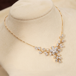 Collar de Diamantes con Corte Pera Cultivados en Laboratorio, Oro Sólido de 18K para Mujer, Certificado IGI, Joyería Romántica para Regalo de Boda o Compromiso - Product Image 5