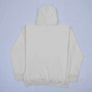 Sweat-shirts à capuche en coton molletonné blanc de qualité supérieure, avec logo personnalisé, impression sérigraphique sur le devant, manches longues, vente en gros - Product Image 3