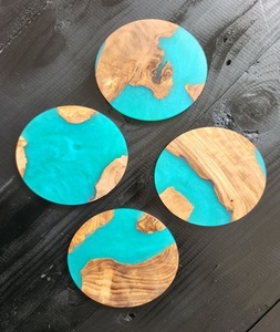 Wooden Art Crafts <b>Resin</b> <b>Pine</b> Coaster Tea Set Accessories from f s international - Product Image 2