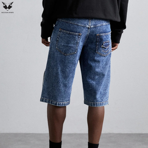Pantalones Cortos de Mezclilla Rectos para Hombre con Logotipo Personalizado al por Mayor, Tela de Mezclilla Premium, Corte Holgado, Transpirables, Ecológicos, Ligeros, Ropa Urbana de Verano - Product Image 3