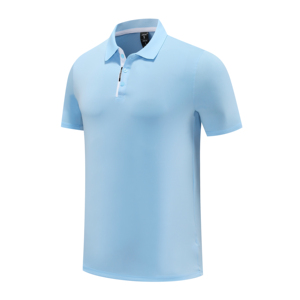 Polo de Manga Corta para Hombre, Color Sólido, con Ribete en Contraste, Corte Regular, Ropa Casual, Tejido de Punto 100% Poliéster - Product Image 6