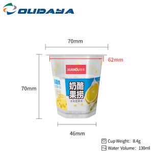 Contenants à crème glacée OUDAYA à paroi simple IML 130 ml 8,4 g PP de qualité alimentaire Boisson Dessert Yaourt Sauce Collation Guangdong Personnalisé - Product Image 2