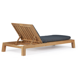 Chaises longues de style extérieur en teck pour piscine, mobilier de jardin et de plage - Product Image 4