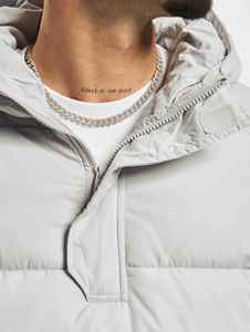 <b>Men's</b> Hooded Puffer <b>Jacket</b> <b>Half</b> <b>Zip</b> Solid Color Windproof Casual Winter Coat Polyester Wadding Thick Loose Fit Customized <b>Jacket</b> - Product Image 6
