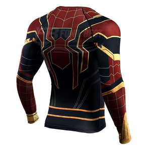 Chemises de protection personnalisées pour hommes, impression par transfert thermique, respirantes, écologiques, séchage rapide, spandex/nylon, qualité supérieure, noires - Product Image 3