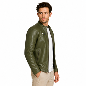 Chaqueta de cuero para hombre con estilo, que combina suavidad, comodidad, calidad duradera, detalles refinados y un atractivo moderno para el uso diario informal. - Product Image 2