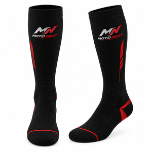 Chaussettes de motocross montantes pour homme, confortables et respirantes, personnalisables avec logo, collection hiver 2026, maintenant en vente en ligne - Product Image 1