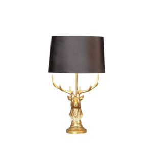 Lampe de table moderne en métal pour chambre à coucher, finition bronze huilé, base en fer avec abat-jour en tissu blanc, accent de chevet classique - Product Image 4