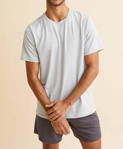 Camiseta de algodón de cuello pequeño de gramaje alto estilo americano para hombre, camiseta holgada de verano con efecto de copos de nieve y hombros caídos para hombre - Product Image 1