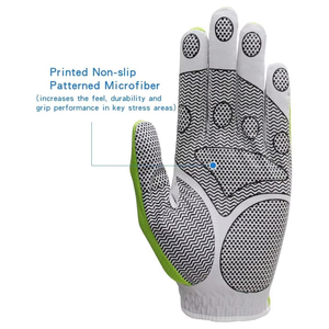 Vente flash - Gants de golf unisexes de qualité supérieure en cuir véritable Cabretta, antidérapants, fermeture à enfiler, logo personnalisé, haute qualité, main gauche et droite - Product Image 2