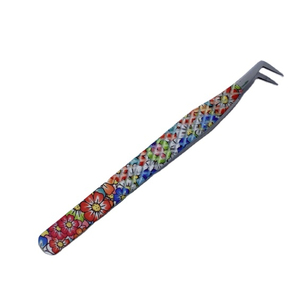 Pince à épiler pour cils OEM avec logo, en acier inoxydable japonais durable, antistatique, à pointe lisse, 100 % haute qualité, outil de beauté professionnel, faible coût - Product Image 1