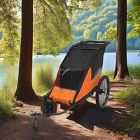 Remorque-poussette 3-en-1 pour bébé avec suspension indépendante pour les sorties, les balades à vélo et les aventures