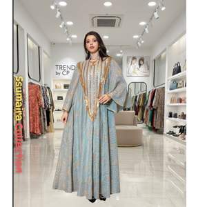 Tendencias 2026 de CP: Jalabiya de poliéster tejido con lentejuelas de alta calidad, modesta, hasta el suelo, para mujer, con dobladillo ancho y mangas regulares - Product Image 2