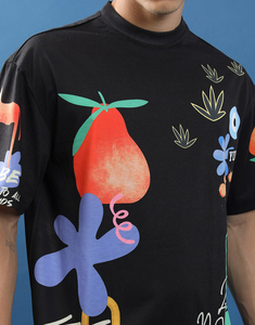 เสื้อยืดผ้าฝ้ายพิมพ์ลายสำหรับผู้ชาย OEM ทรงปกติ แขนสั้น น้ำหนักเบา เสื้อยืดลำลองสำหรับการฝึกกีฬา การเดินทาง และชุดประจำวัน - Product Image 3