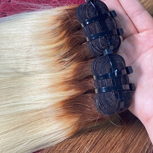 Single Donor Bone Straight Natural Virgin Human Hair <b>Extensions</b> Tape In Flat <b>Tip</b> Clip Ins Super Double Drawn Hair - Product Image 1