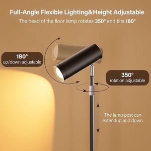 Lampe sur pied de luxe avec base en marbre et cadre doré pour villas et projets haut de gamme - Product Image 5