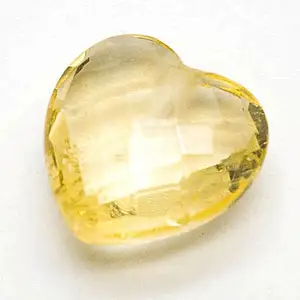 Hong Kong Supplier Natural Citrine Facet Heart Loose Piece For Bulk Wholesale