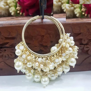 JeweleMarket Fashion Hoop Dangler Earrings | Ethnic Statement Accessories for Women - Product Image 3