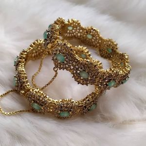 New Arrival Fashion Jewelry Sets Gold Color Artificial Bangles Stackable Bracelet Set for Women Daily Wear <b>Accessories</b> - Product Image 2
