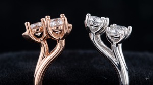 14K 18K Rose White Gold IGI Certified Lab Grown Diamond <b>Open</b> <b>Ring</b> Floral Branch Design Prong Setting DEF VVS OEM ODM Custom - Product Image 3