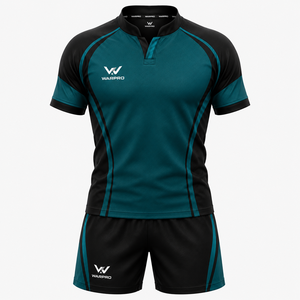 WARPRO Men's Rugby Jersey Set Short Sleeve Mandarin Collar Moisture Wicking <b>Athletic</b> Fit All Seasons Team Uniform - Product Image 1