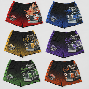 Pantalones cortos con estampado de atracciones de carnaval para hombre, pantalones cortos transpirables para correr en el gimnasio, de secado rápido y cómodos - Product Image 1