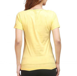 เสื้อยืดคอกลมแขนสั้นสีพื้นสำหรับผู้หญิง ทรงเข้ารูป ระบายอากาศได้ดี ผลิตจากผ้าเจอร์ซีย์ถัก 100% ผ้าฝ้าย สวมใส่สบายๆ สำหรับฤดูใบไม้ผลิและฤดูร้อน - Product Image 3