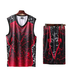 Ensemble short et maillot de basket personnalisés pour hommes, respirant, séchage rapide, 100 % polyester, imprimé par transfert thermique, sans manches - Product Image 6