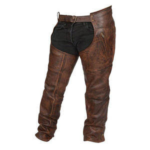 Guêtres complètes en cuir véritable de qualité supérieure pour hommes et femmes, équitation, moto, motard, personnalisables - Product Image 1