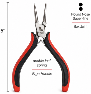 LUMINEX IMPEX LUB=113 <b>Long</b> <b>Nose</b> Stainless Steel Lightweight Jewelry Making Polishing Pliers Smooth Work - Product Image 1