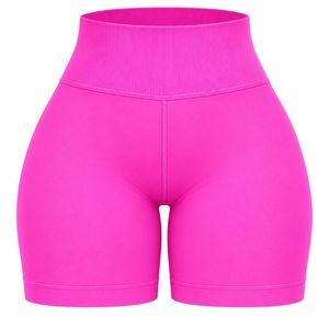 กางเกงขาสั้นออกกำลังกายสีชมพูสำหรับผู้หญิง เอวสูง ยืดหยุ่น เป็นมิตรกับสิ่งแวดล้อม ระบายอากาศได้ดี เหมาะสำหรับฟิตเนส วิ่ง โยคะ ออกกำลังกาย เล่นกีฬา และชุดกีฬา - Product Image 1