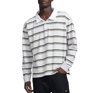 Quick Dry Wholesale Customize 100% Cotton Rugby Shirt Loose Fit Durable Soft Fabric Breathable Comfort - Product Image 6