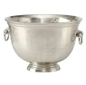 Cuenco de champán de aluminio estilo fundido para bares, pubs, bodas, fiestas, uso en mesa, para enfriar botellas, cuenco de champán metálico para hielo - Product Image 1