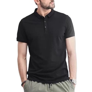 Polo de hombre de diseño elegante y alta calidad con bolsillo y cuello de cuero, camiseta de golf lisa, polo 100% algodón. - Product Image 2