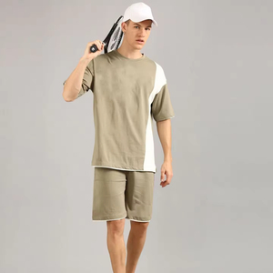 Ensembles d'été pour hommes : Survêtement tendance, short décontracté, ensemble jogging 2 pièces en coton respirant - Product Image 1