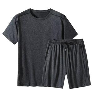 Chándal personalizado de talla grande para hombre, sudadera lisa y corta de alta calidad, Color sólido, verano, 2022 - Product Image 1