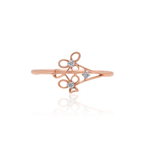 Anillo de diamante natural duradero de 0.04 quilates, corte brillante redondo, color HI, claridad VS SI, oro rosa, joyería fina para compromiso y boda - Product Image 6