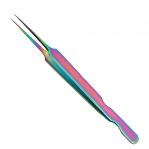 Straight Sharp Point 90 Degree Stainless Steel Lash Tweezer <b>Light</b>-Weight Portable Professional Eyelash Extension Tweezers Custom - Product Image 6