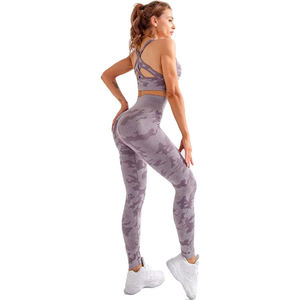 Women Breathable <b>Mesh</b> Seamless Yoga Wear 3 Piece Fitness Set Sports Bra <b>Leggings</b> Crop Jacket - Product Image 3