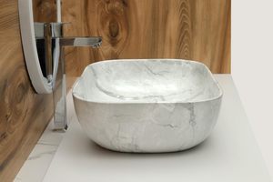 Luxury White Marble Countertop Wash <b>Basin</b> for Bathroom Sink-Durable & Eco-Friendly - Product Image 3
