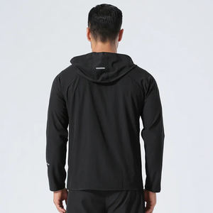 เสื้อแจ็คเก็ตสปอร์ตเคลือบโลโก้แบบกำหนดเอง ชุดวิ่งกันลมแห้งเร็ว ชุดออกกำลังกายกลางแจ้ง MOQ ต่ำ ชุดฝึกซ้อมกีฬา - Product Image 5