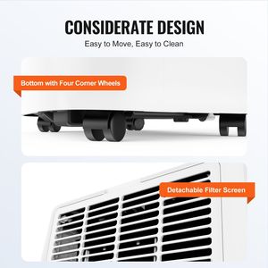 Portátil 14K BTU 3-en-1 AC Cool Deshumidificador Ventilador Aire acondicionado versátil - Product Image 6